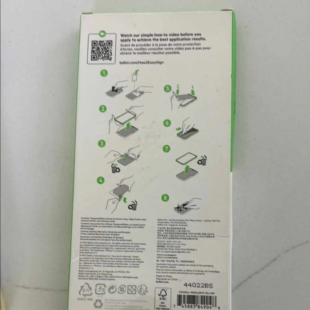 Belkin ScreenForce Tempered Glass 2-Pack for iPhone 13/14